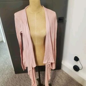 Einii Medium Pink Open Front Women's Sweater